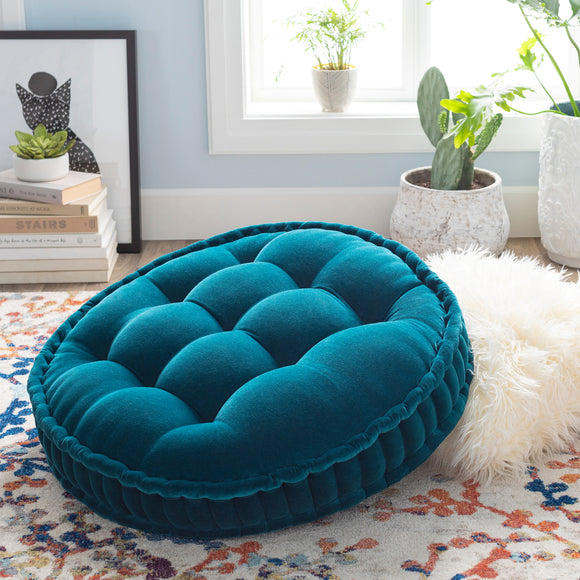 Bauble Tufted Velvet Round Floor Cushion