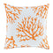 Coral Outdoor Pillow  option Ivory/Burnt Orange