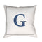 Initials Letter (A to Z) Outdoor Pillow  option G Letter