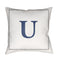 Initials Letter (A to Z) Outdoor Pillow  option U Letter