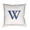 Initials Letter (A to Z) Outdoor Pillow  option W Letter