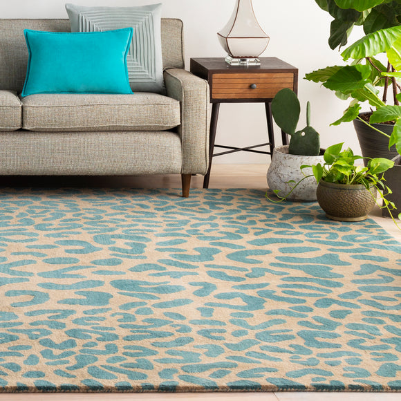 Athena Animal Print Square Rug