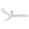 Swell Flush Mount Ceiling Fan  option Matte White / Weathered Wood