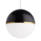 Sean Lavin Akova Pendant Light  option Matte Black / Aged Brass