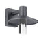 Ash 10 Outdoor Wall Sconce  option Clear Cylinder / Charcoal