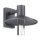 Ash 12 Outdoor Wall Sconce  option Clear Cylinder / Charcoal