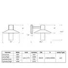 Ash 16 Outdoor Wall Sconce