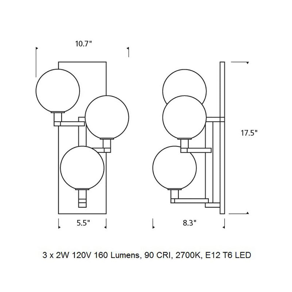 Sean Lavin Gambit Triple Wall Light