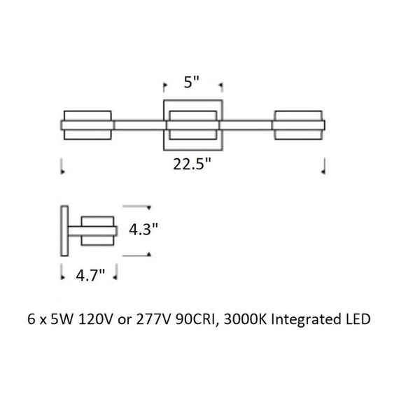 Kamden Triple Bath Light