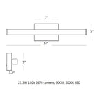Lufe Square Bath Light