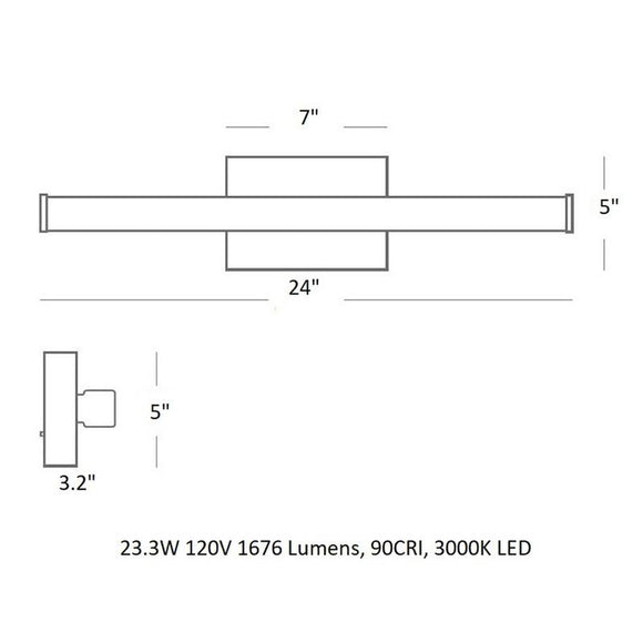 Lufe Square Bath Light