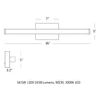 Lufe Square Bath Light