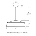 Masque Grande Line Voltage Pendant Light