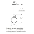 Sean Lavin Mina 3 Light Pendant Light