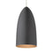 Mini Signal Low Voltage Pendant Light  option Rubberized Gray Exterior / Copper Interior