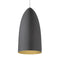 Mini Signal Low Voltage Pendant Light  option Rubberized Gray Exterior / Gold Interior