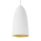 Mini Signal Low Voltage Pendant Light  option Rubberized White Exterior / Gold Interior