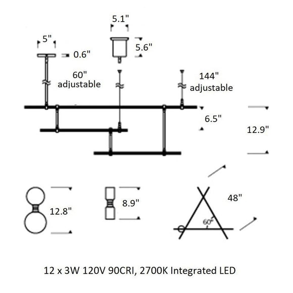 Visual Comfort Co ModernRail Chandelier 2 2Modern