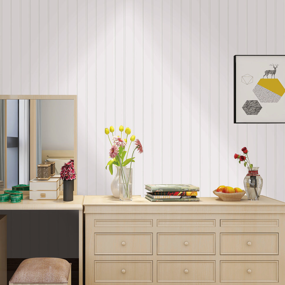 Beadboard Peel and Stick Wallpaper