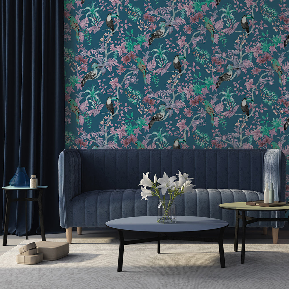 Birds of Paradise Peel and Stick Wallpaper