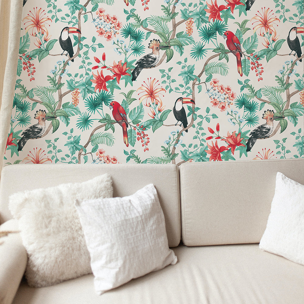 Birds of Paradise Peel and Stick Wallpaper