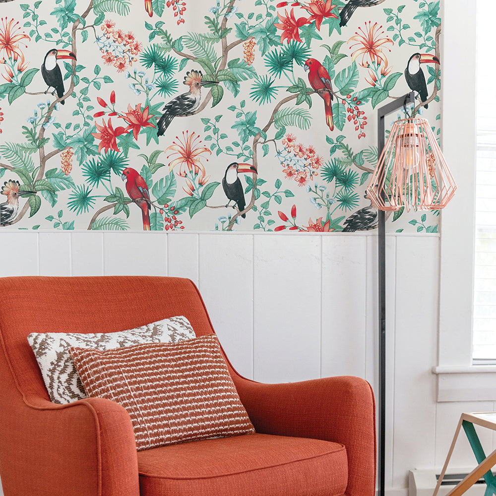 Birds of Paradise Peel and Stick Wallpaper