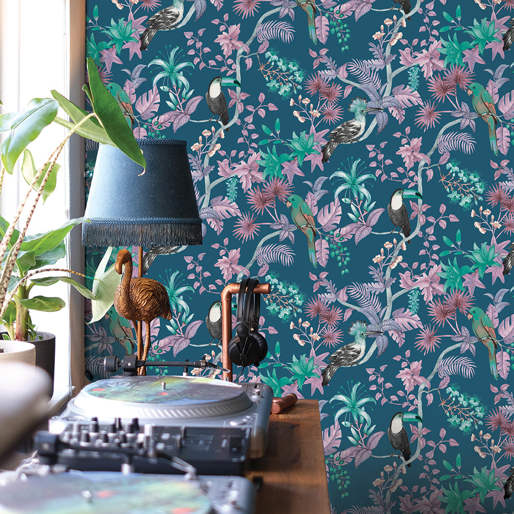 Birds of Paradise Peel and Stick Wallpaper