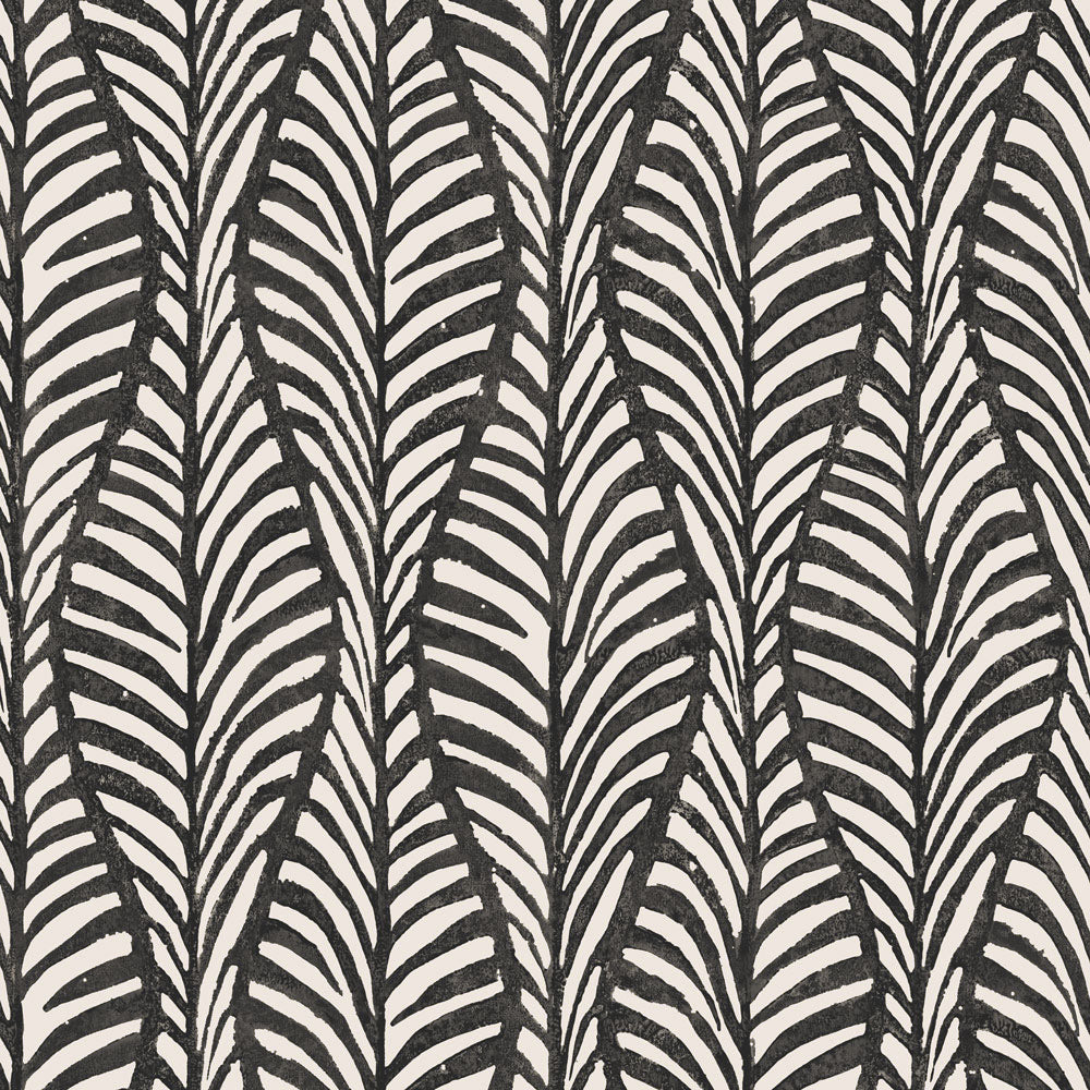 Block Print Leaves Peel and Stick Wallpaper Sample Swatch
