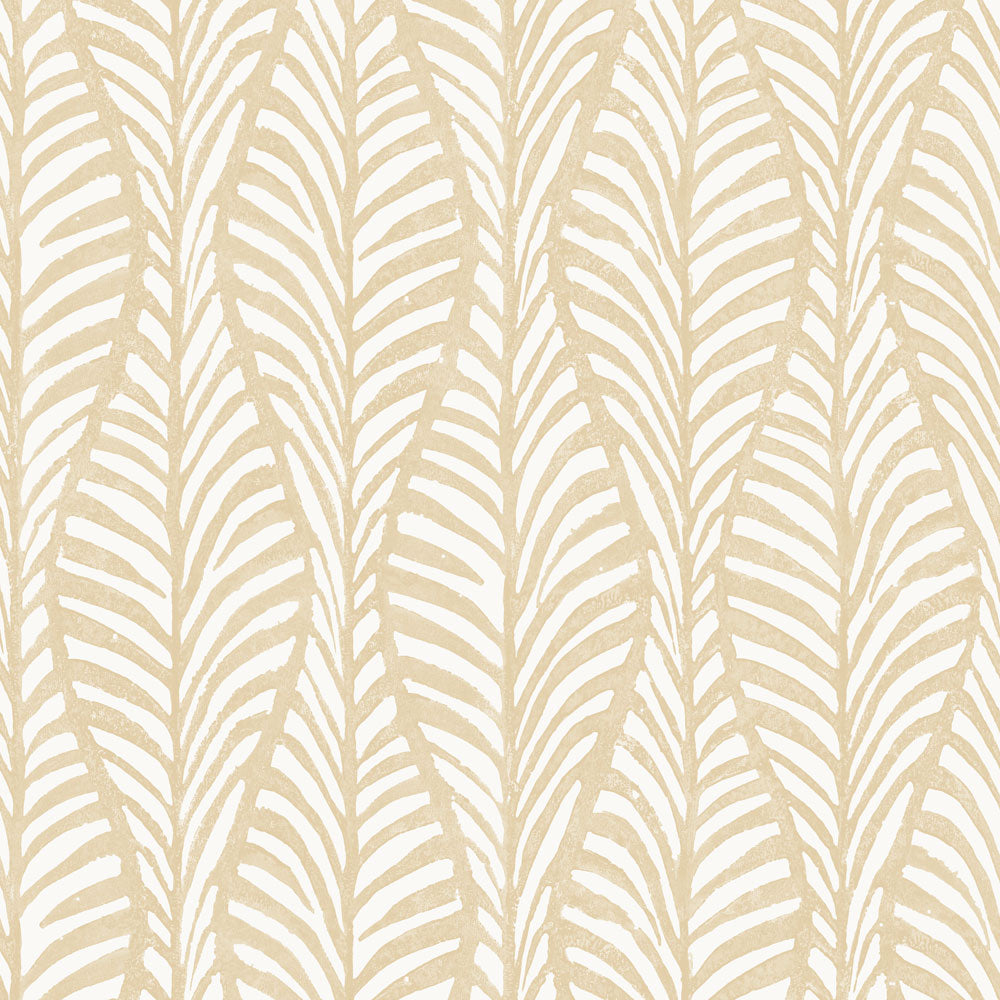 Block Print Leaves Peel and Stick Wallpaper Sample Swatch