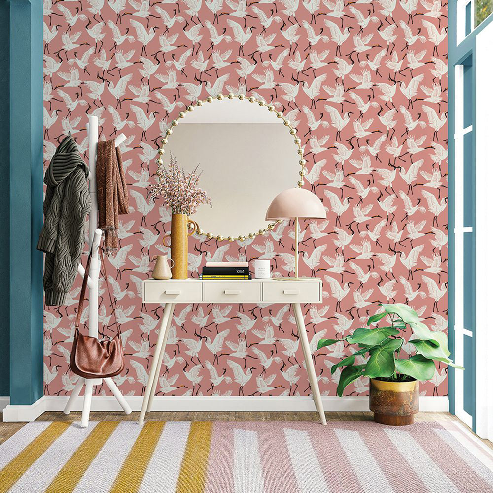 Family of Cranes Peel and Stick Wallpaper