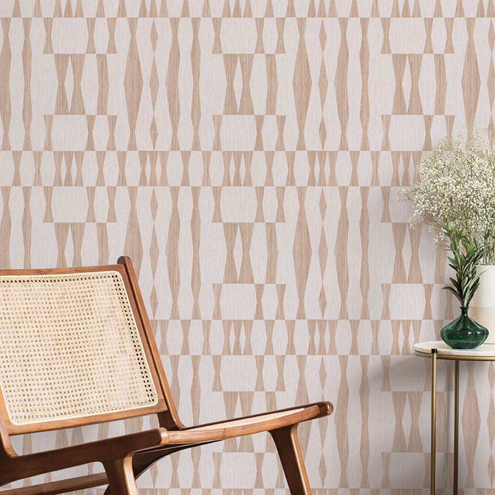 Grasscloth Geo Peel and Stick Wallpaper