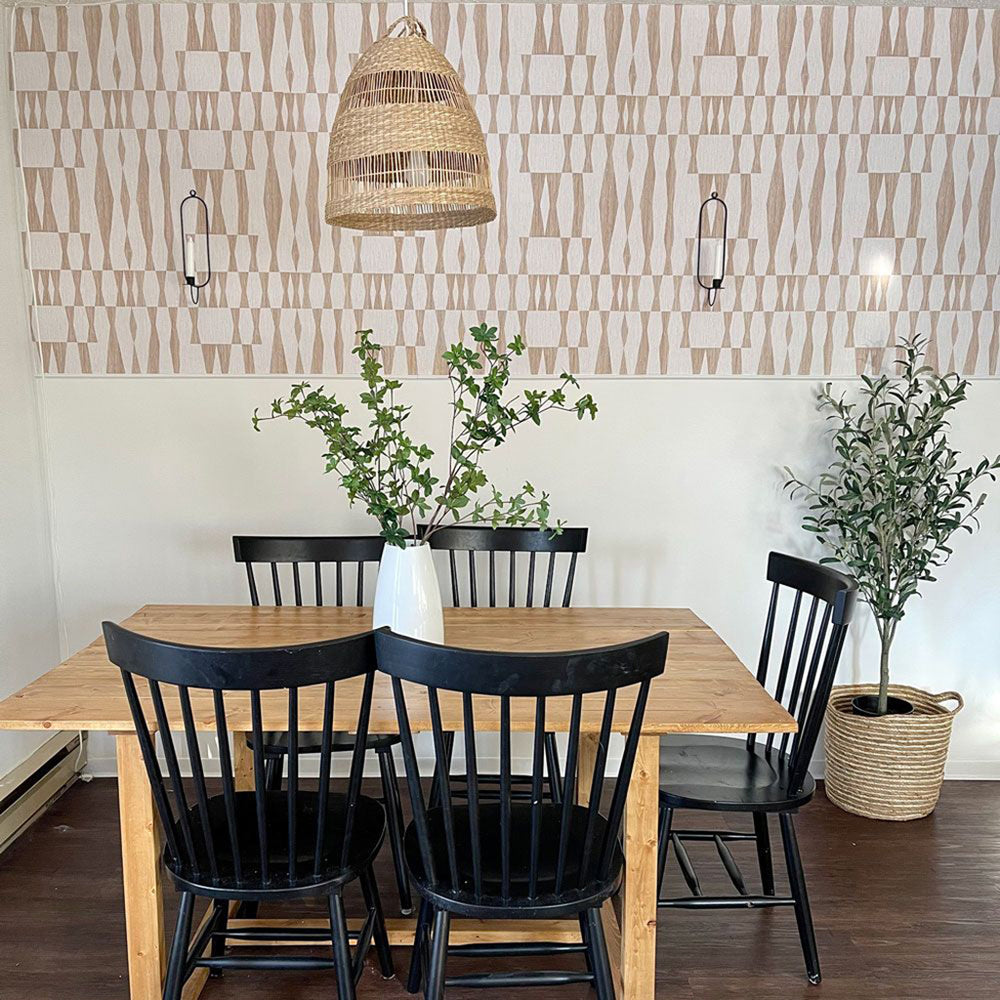 Grasscloth Geo Peel and Stick Wallpaper