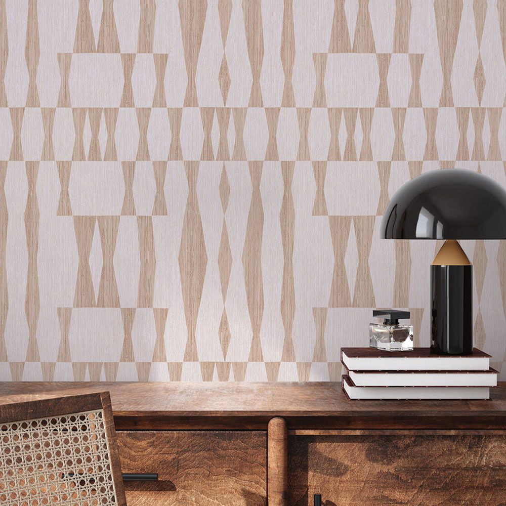 Grasscloth Geo Peel and Stick Wallpaper