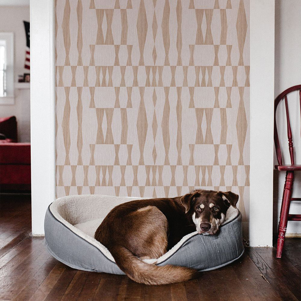 Grasscloth Geo Peel and Stick Wallpaper