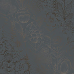 Homestead Floral Metallic Wallpaper