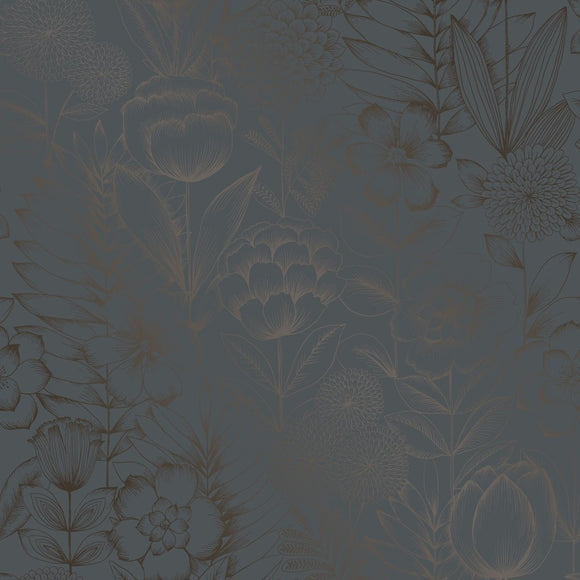 Homestead Floral Metallic Wallpaper Sample Swatch