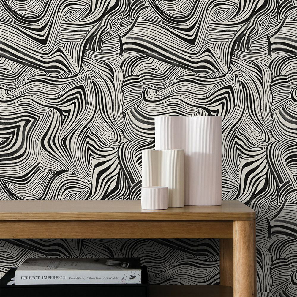 Zebra Marble Peel and Stick Wallpaper