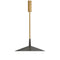 Tinto Pendant Light  option Dark Bronze / Finial with Satin Brass Drop Rod