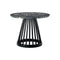 Fan Table  option Pebble Marble / Black Birch