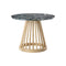 Fan Table  option Pebble Marble / Natural Oak