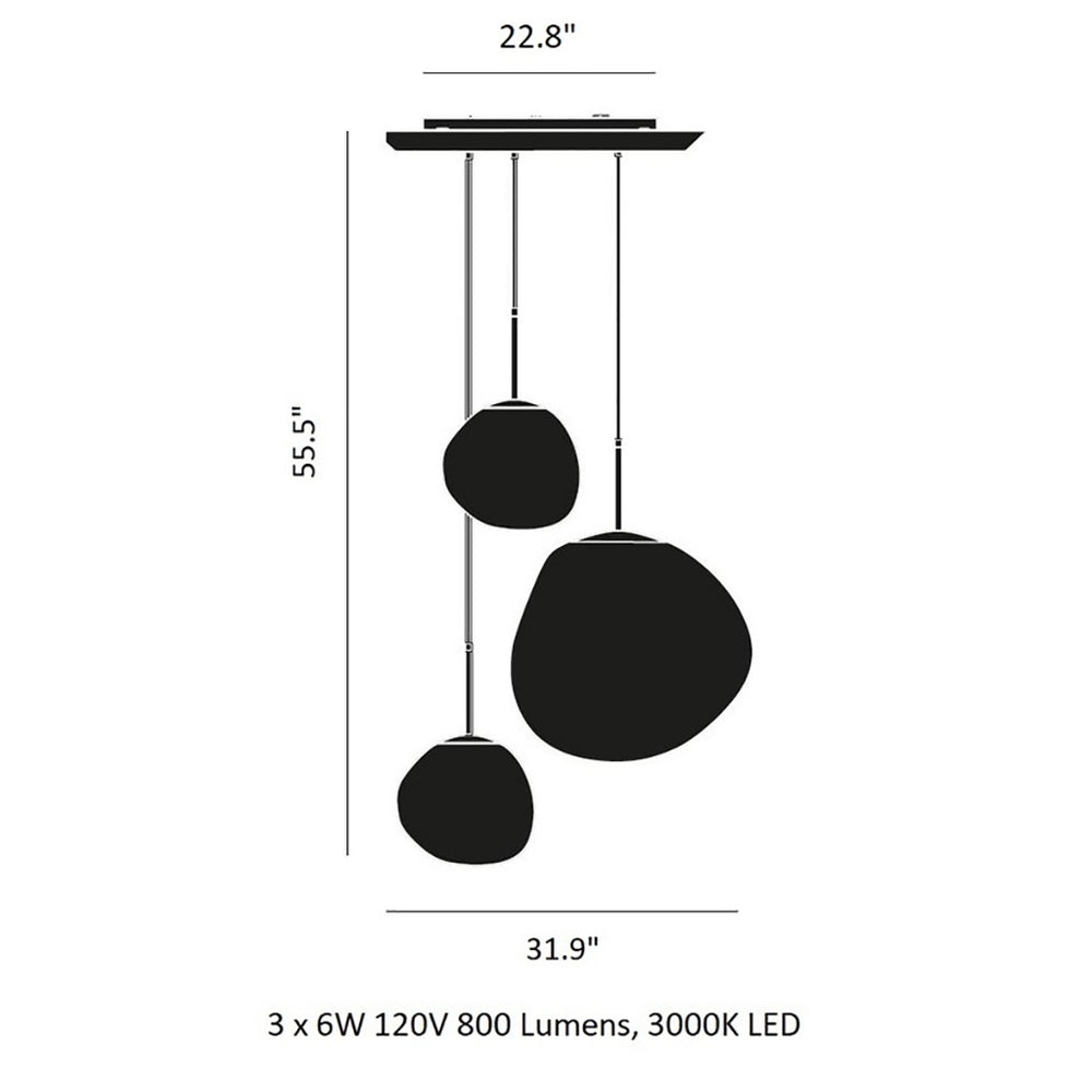 Melt LED Multi-Light Pendant Light