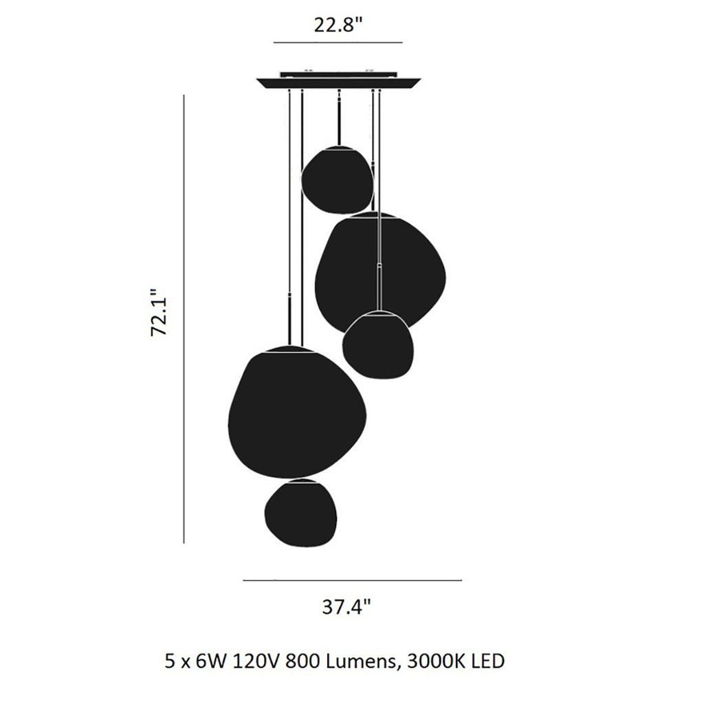 Tom Dixon Melt LED Multi-Light Pendant Light - 2Modern