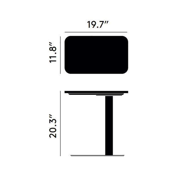 Stone Rectangle Side Table