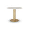 Tube Round Dining Table  option Brass