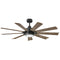 Turbine LED Ceiling Fan  option Matte Black / Driftwood