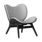 A Conversation Piece Lounge Chair  option Black Oak