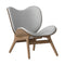 A Conversation Piece Lounge Chair  option Dark Oak