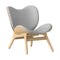 A Conversation Piece Lounge Chair  option Light Oak
