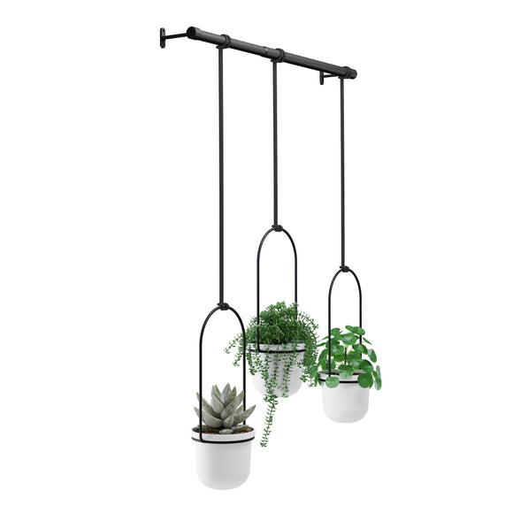 hanging planter rod Triflora Hanging Planter White/Black