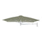 Paraflex Wallflex Square Wall-Mount Umbrella  option Colorum Almond